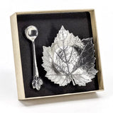 Grape Leaf Mini Bowl and Spoon Set by Oberon Design
