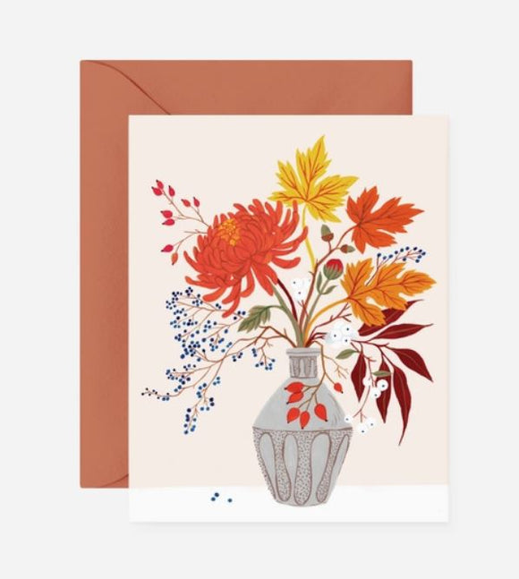 Gray Vase Greeting Card by Oana Befort