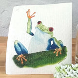 Green Frog Swedish Dishcloth by Chavah's Garden