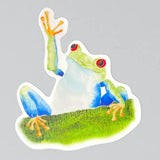 Green Frog Sticker by Chavah's Garden