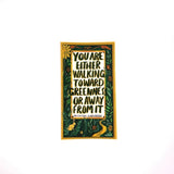 Walking Toward Greenness Sticker by Cat Rocketship