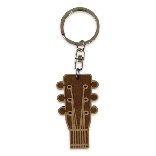 Guitar Head Wood Key Chain by High Strung Studios