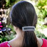 Celtic Braid Leather Hair Barrette by Oberon Design