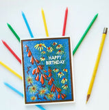 Happy Birthday (Blue Sky Wildflowers) Card by Heartell Press