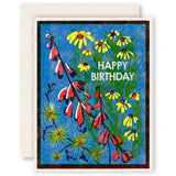 Happy Birthday (Blue Sky Wildflowers) Card by Heartell Press