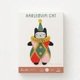 Harlequin Cat Felt Doll Kit by Kiriki Press