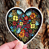 Flower Heart Sticker by Sarah Angst