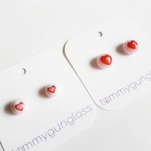 Just Hearts Studs by TommyGunGlass