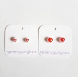 Just Hearts Studs by TommyGunGlass