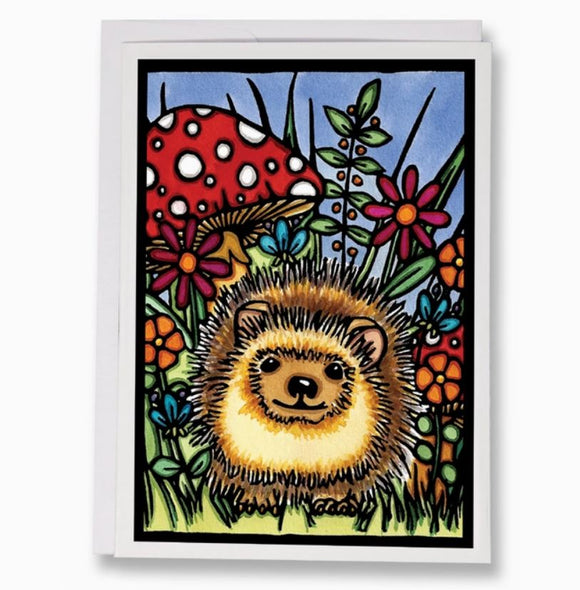 Hedgehog Greeting Card by Sarah Angst