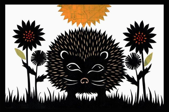 Hedgehog in the Sun Print by Angie Pickman