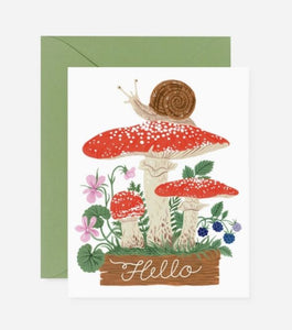 Hello Snail Greeting Card by Oana Befort
