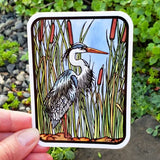 Heron Sticker by Sarah Angst