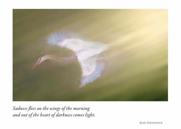 Descending Heron Sympathy Card from Artists to Watch