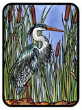 Heron Sticker by Sarah Angst