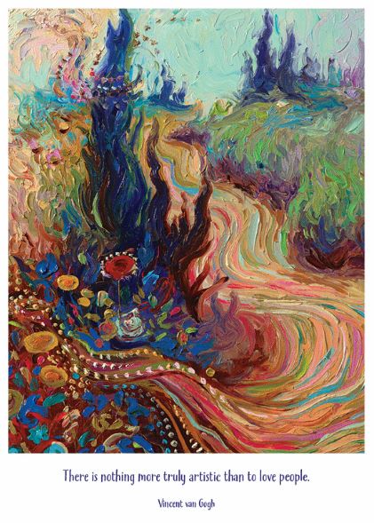 Homage to Van Gogh Blank Card from Artists to Watch