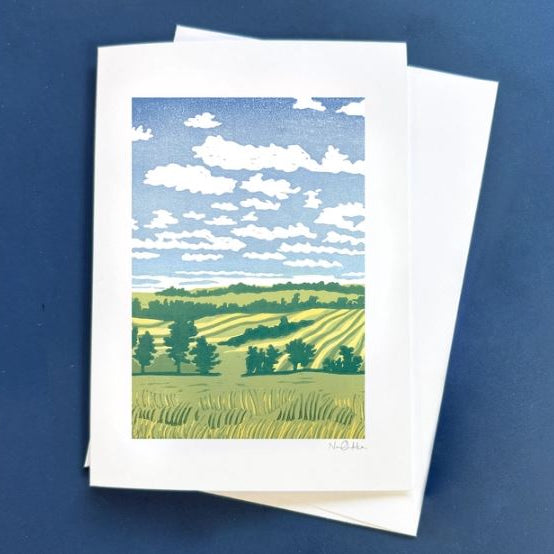 Home in the Fields Card by Nan Onkka