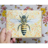 Honeybee (Yellow) Blank Greeting Card by Emily Uchytil