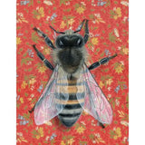 Honeybee (Closed Wings) Blank Greeting Card by Emily Uchytil