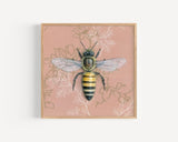Honeybee (Pink) Reproduction by Emily Uchytil