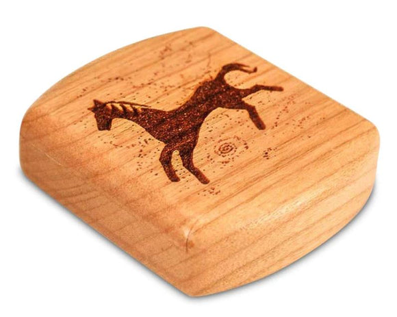 Running Horse 2” Flat Wide Secret Box by Heartwood Creations