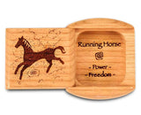 Running Horse 2” Flat Wide Secret Box by Heartwood Creations