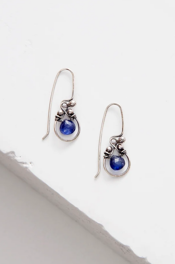 Horseshoe Earrings - Blue Sapphire by Zuzko Jewelry