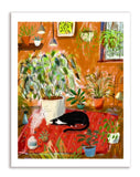 Houseplant Cat Vibes Print by Jamie Shelman