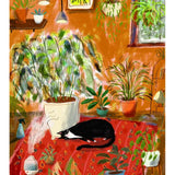 Houseplant Cat Vibes Print by Jamie Shelman