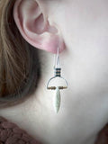 Sculptural Howlite and Wire Drop Earrings by Brianna Kenyon