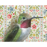 Ruby-Throated Hummingbird Blank Greeting Card by Emily Uchytil