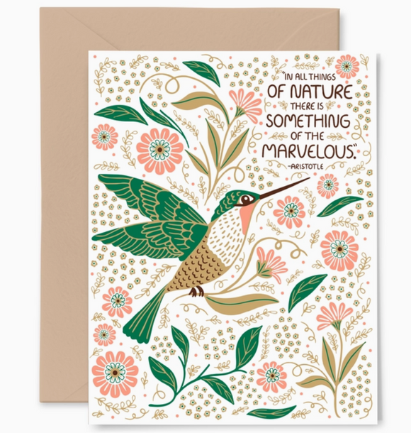 Hummingbird Greeting Card by Gingiber