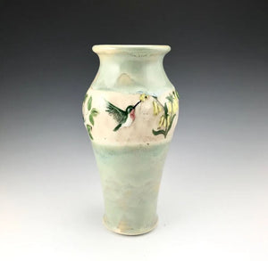 Hummingbirds Vase by Jen Stein