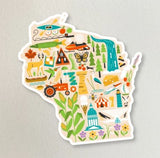 Wisconsin Icons XL Sticker by Bottlebrush Graphics