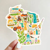 Wisconsin Icons XL Sticker by Bottlebrush Graphics