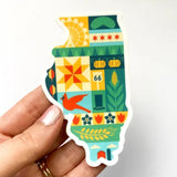 Illinois Quilt Pattern Sticker by Bottlebrush Graphics