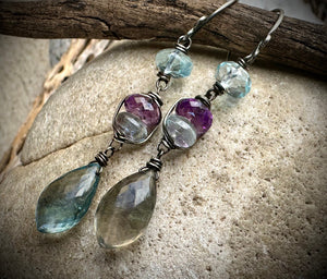 Fluorite Earrings by Karen Gilbert