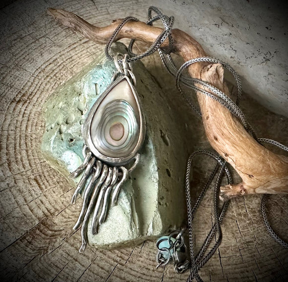 Abalone Teardrop Necklace by Karen Gilbert