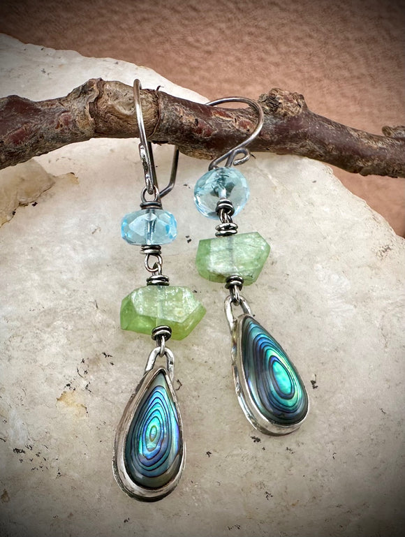Abalone Teardrop Earrings by Karen Gilbert