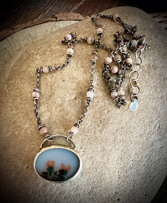 Dendritic Agate Necklace by Karen Gilbert