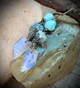 Moonstone Earrings by Karen Gilbert