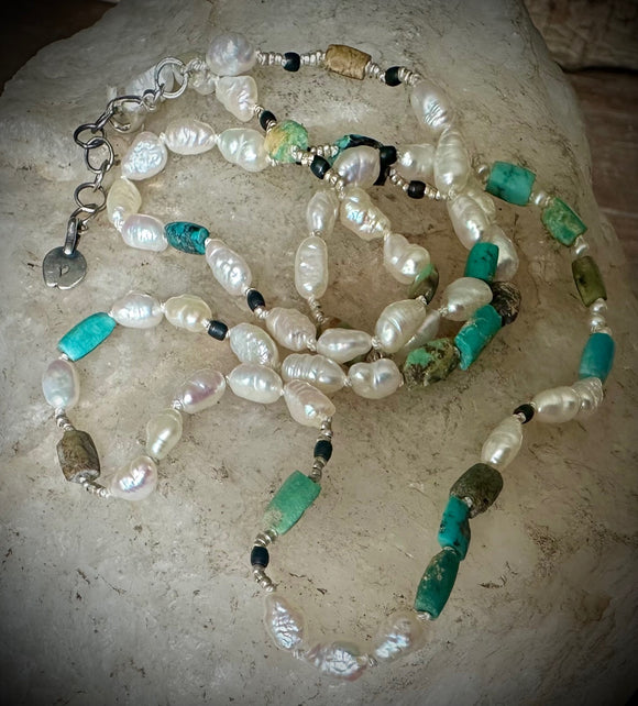 Rice Pearls Necklace by Karen Gilbert