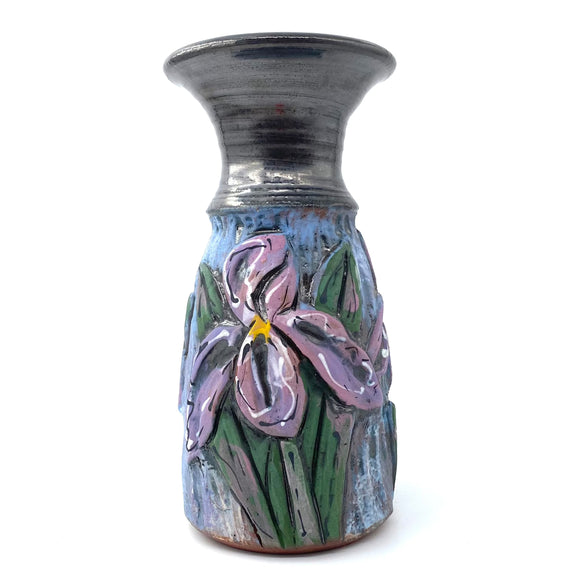 Iris Vase by Nancy Briggs