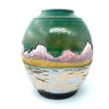 Raku 7" Mountain Vase by Chad Jerzak