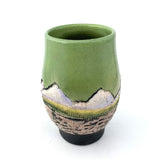 Raku 6.5" Mountain Vase by Chad Jerzak