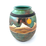 Raku 8" Mountain Vase by Chad Jerzak