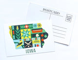 Iowa Quilt Design Postcard by Bottlebrush Graphics