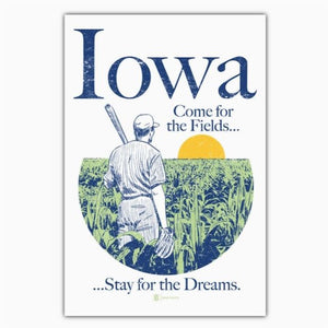 Iowa Come For the Fields Postcard by Bozz Prints