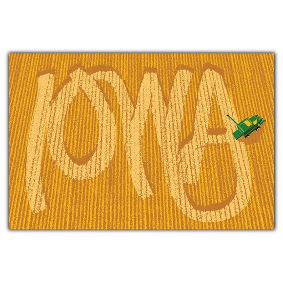 Iowa Harvest Postcard by Bozz Prints