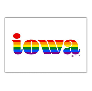 Iowa Retro Pride Postcard by Bozz Prints